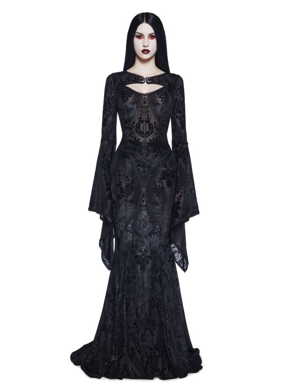 DRUID’S WIFE MAXI DRESS AND SHRUG SET - BLACK